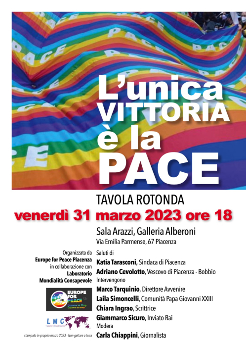 L’unica vittoria è la pace